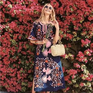 NWT Frances Valentine Peacock Caftan Size 12